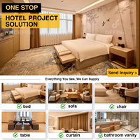 Projet clé en main pour hôtels professionnels, mobilier d'hôtel de luxe, mobilier de chambre à coucher moderne sur mesure, ensembles complets de chambres à coucher pour hôtels 5 étoiles