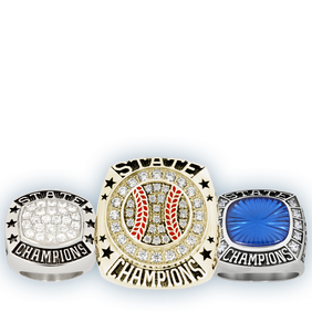 custom kids baseball/softball tournament championship rings