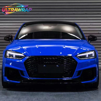 Ultrawrap Factory Wholesale PET HD Ultra Gloss Crystal Sapphire Blue Car Wrap Vinyl Film One Full Roll Size 1.52X17M/5X59FT