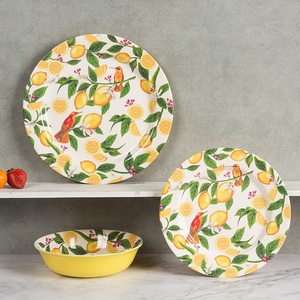 LFGB Tiêu Chuẩn Sang Trọng Đặc Biệt Lemon Dinner <span class=keywords><strong>Sets</strong></span> Tùy Chỉnh Đồ Nấu Nướng Melamine Bộ Đồ Ăn Bộ Melamine Bộ Đồ Ăn - Product Image 3