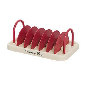 Seasoning Box Multi Functional Storage Rack For Spice Jars Kitchen Organizer With Six Compartments Portable Design - Product Image 1