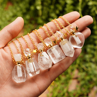 Collier en cristal DIY Bouteille de parfum Pendentif décoratif Bouteille d'huile essentielle séparable Pendentif en cristal Bouteille de séparation