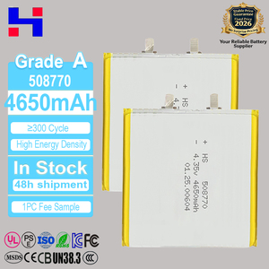 Литий-ионный полимерный аккумулятор 508770 3.8В 4650мАч, настраиваемый, 3.7В 10200 100мАч, малогабаритный, для БПЛА, ноутбуков, заполняющего освещения - Product Image 1