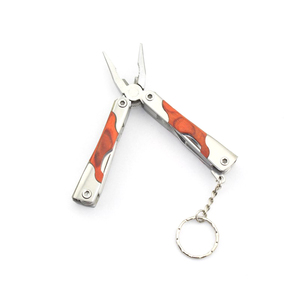 EDC — Mini porte-clé <span class=keywords><strong>multi</strong></span>-fonction en acier inoxydable, pince à outils en bois, manche en bois - Product Image 3