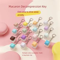 Wholesale Custom Keyboard Switch Fidget Toy Mechanical Keycap Clicker Keychain Stress Relief Keyring for Promotional Gift Bulk