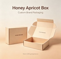 Boîte d'expédition en carton ondulé beige personnalisée avec bande déchirable et impression de marque sur mesure pour l'emballage d'expédition de vêtements et de produits artisanaux