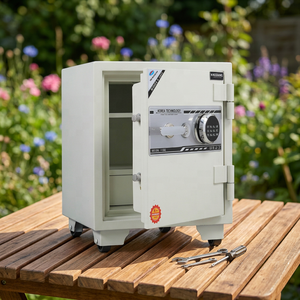 Caja Fuerte Eléctrica Mini HOSHANG HS-61E BLANCA, Nueva, para Hotel y Hogar, con Cerradura de Llave, Construcción Segura de Metal y Acero, Superventas - Product Image 6