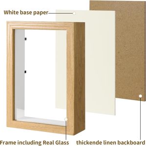 Cadres en Bois Noir Personnalisés en Gros, Boîtes à Ombre 3D Profondes 8x8 10x10 12x12 avec Verre, Profondeur 3CM 5CM - Product Image 3