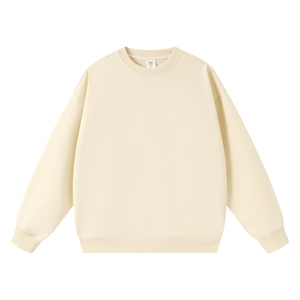 480gsm len Pháp Áo len nặng tay Áo T-shirt bông thả vai chất lượng cao lỏng sang trọng tùy chỉnh lông cừu bên trong - Product Image 4