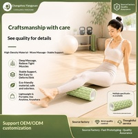EVA Solid Spiky Foam Roller Wolf Tooth Massage Stick Alat Pijat untuk Pelepasan Myofascial Jaringan Dalam dan Pemulihan Otot Seluruh Tubuh.