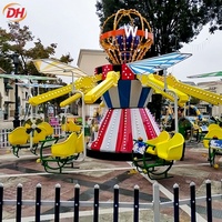 Manège public Super Swing Ride, manège d'avion rotatif à commande autonome, diamètre 13m pour aire de jeux municipale