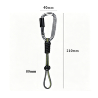 Mosquetón Personalizado Antipérdida, Portátil, Ajustable, Multifuncional, con Cordón de Paracord para Cuello y Mano, para Celular y Llaves