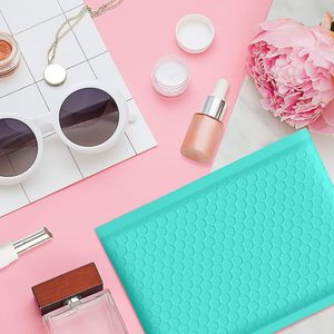 Teal Opaque Padded Bubble Mailers, Self-Seal Waterproof Shipping Envelopes for Jewelry, Cosmetics and Small Business <b>Packaging</b> - Product Image 5