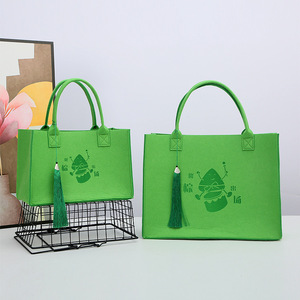 Mẫu miễn phí-sinh thái thân thiện công suất lớn Tote Túi cho phụ nữ bền biểu tượng tùy chỉnh cảm thấy mua sắm túi quà tặng với mô hình hình học - Product Image 5