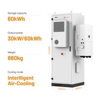 Système de stockage d'énergie tout-en-un avec onduleur et batteries lithium-ion BESS 30 kW 50 kWh 60 kWh 100 kWh, conteneur pour usage commercial