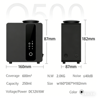 Diffuseur d'arômes intelligent HVAC 250 ml Q500, commande par application, machine à parfum sans eau pour huiles essentielles, en métal, électrique, pour hôtel et maison