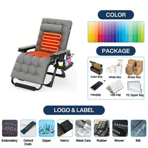 Chaise chauffante multifonctionnelle Mydays pour l'extérieur, durable, épaisse, confortable, avec appui-tête et repose-pieds, réglable en température - Product Image 2