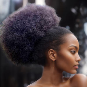 Ciocche di <span class=keywords><strong>Capelli</strong></span> Afro Africani Popolari e Vendute, Chignon a Coda di Cavallo per Mercato Europeo e Americano, Non-Remy <span class=keywords><strong>Capelli</strong></span> Umani - Product Image 6