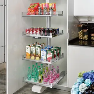 Desain mewah kelas atas Modern disesuaikan set lengkap kabinet penyimpanan lemari dapur
