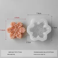 Weihnachts-Schneeflocken-Silikonform, Sechseckige Sternförmige Schneeflocken-Duftkerzen-Schokoladen-Keks-Kuchen-Dekorations-Silikonform