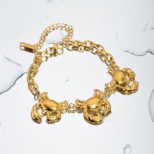 Bracelet Crabe Mignon et Tendance en Acier Inoxydable Plaqué Or 18K – Collection Insectes – Fabricant de Bijoux - Product Image 2