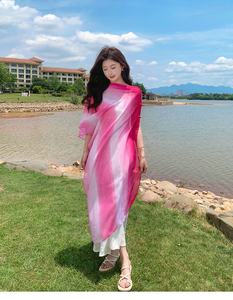 Alla moda primavera estate Multi-funzione di <span class=keywords><strong>cotone</strong></span> Voile sciarpe all'aperto spiaggia coprire lo scialle con bottoni cinesi - Product Image 6