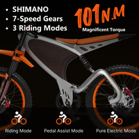 Vélo électrique tout-terrain Kixin, dernier design, 1200W, puissant, vitesse rapide, pour aventures en plein air, vélo de montagne électrique