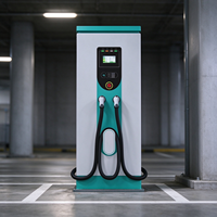 Point de recharge rapide DC pour véhicules électriques de 180 kW à 360 kW à double prise avec écran tactile et arrêt d'urgence pour les parcs de stationnement des flottes et des aéroports