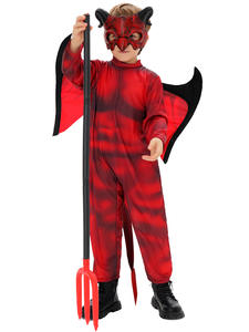 Traje <span class=keywords><strong>de</strong></span> actuación <span class=keywords><strong>de</strong></span> Halloween <span class=keywords><strong>de</strong></span> Carnaval Hellboy Cosplay <span class=keywords><strong>mono</strong></span> rojo con <span class=keywords><strong>cola</strong></span> y alas - Product Image 5