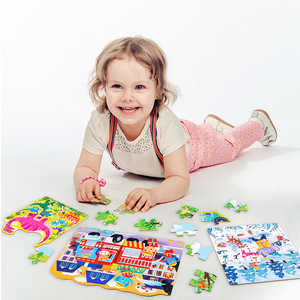 Puzzle Grosir 4-dalam-1 - Dinosaurus - Mainan Edukasi Balita Montessori Mainan Puzzle Kayu & Hadiah untuk Anak Laki-laki & Perempuan Usia 2 Tahun - Product Image 3