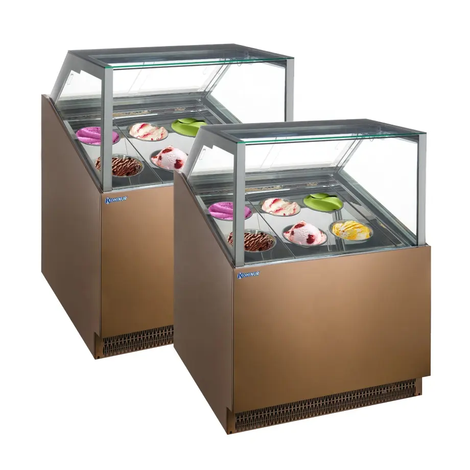 Bolandeng IB-B4 Commercial Refrigerator 90L Single-Temperature Freezer with 18 Gelato Ice Cream Displays Cooling Cool Climate