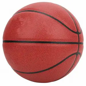 Bola de basquete de couro pu, logotipo personalizado, tamanho no 7 jogo, competição do clube