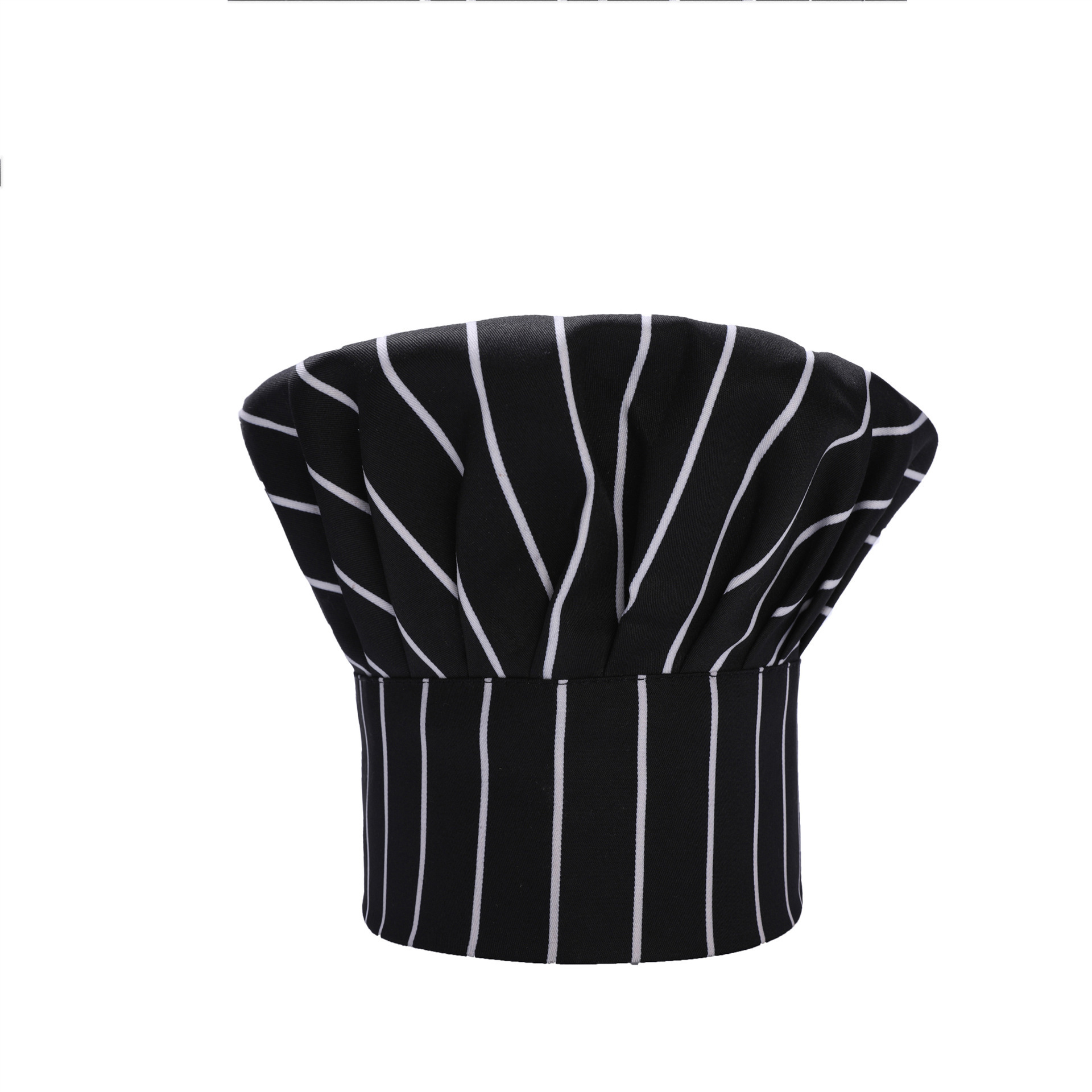 Chapeau haut rond rayé noir et blanc