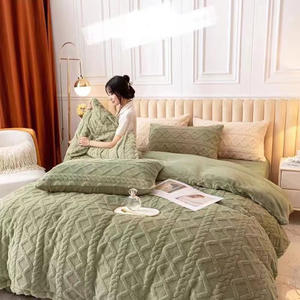 ชุดปลอกผ้านวมกำมะหยี่สีอบอุ่นและผ้าปูที่นอนสำหรับบ้านราชินีข<span class=keywords><strong>นา</strong></span>ดคิงไซส์ในฤดูห<span class=keywords><strong>นา</strong></span>ว - Product Image 4