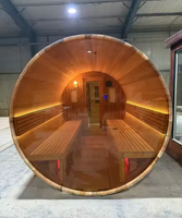 Sauna en baril en cèdre de 7 pieds pour jardin, à construire soi-même – Options chauffage au bois et électrique, design moderne, sauna sec pour 2 personnes, chauffage 6KW
