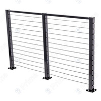 Rampe de câble métallique avec poteaux revêtus de poudre Diverses couleurs Câbles en acier inoxydable antirouille Convient à tous les styles de décoration