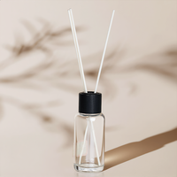 Bouteilles diffuseurs en verre cylindriques minces personnalisées en usine, de 50 ml à 300 ml, pot d'aromathérapie, logo et couleur personnalisés disponibles