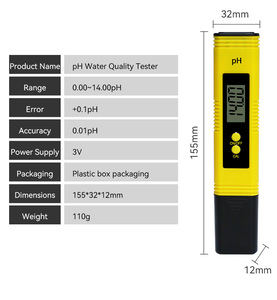 Analyseur numérique portable multi-scènes pour l'eau potable, les jus, les piscines, les aquariums, les bacs à poissons, test de <span class=keywords><strong>pH</strong></span>, TDS, EC, <span class=keywords><strong>pH</strong></span>-mètre - Product Image 3