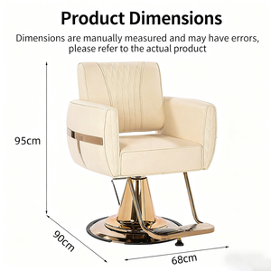 Fauteuil de Barbier de Luxe en Cuir Synthétique, Inclinable, Pivotant à 360 Degrés, Réglable en Hauteur, pour Salon de Coiffure (Vente en Gros) - Product Image 6