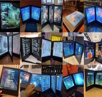 Wiederauf ladbare Doppelseite A4 LED-Licht Menü Menü LED-Display Buch Tisch beleuchtung Menü für Bar Ktv Night Club
