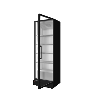 Refrigerador Vertical con Puerta de Vidrio Simple y Ventilador, Exhibidor de Bebidas con LED y Estantes Ajustables - Product Image 3