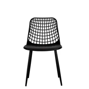 Cheap Price Modern Plastic Dining Room Furniture Mesh Pp Cheap Colorful Dining Chair