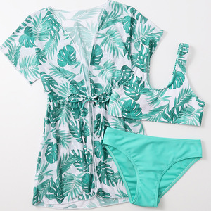 Lot <span class=keywords><strong>de</strong></span> 3 maillots <span class=keywords><strong>de</strong></span> <span class=keywords><strong>bain</strong></span> et kimono taille haute imprimés feuilles pour filles 7 à <span class=keywords><strong>12</strong></span> <span class=keywords><strong>ans</strong></span> <span class=keywords><strong>Maillot</strong></span> <span class=keywords><strong>de</strong></span> <span class=keywords><strong>bain</strong></span> pour enfants 2025 Ados <span class=keywords><strong>Maillot</strong></span> <span class=keywords><strong>de</strong></span> <span class=keywords><strong>bain</strong></span> Beach Wear - Product Image 5