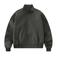Veste de travail pour homme, col montant, coupe-vent et chaude, pour l'automne et l'hiver, personnalisable, tendance décontractée, style aviateur et baseball