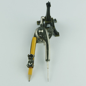Brújula de rodamiento de bolas de escuela popular con punta larga, acabado de níquel metálico - Product Image 3