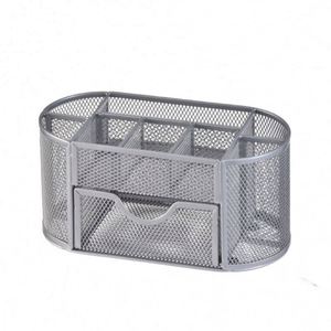 Mesh Desk Organizer Pencil Holder <b>9</b> Compartments with Drawer - Product Image 2