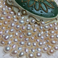 Vente en gros perles d'eau douce 3A demi-trou riz naturel blanc/rose/violet 3*5mm-7*11mm bijoux de forme ronde de différentes tailles