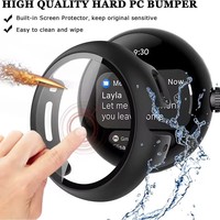 Kaca + Casing untuk Google Pixel Watch 4 41mm 45mm Pelindung Layar Kaca Tempered & Aksesori Penutup Bumper Pelindung PC Keras
