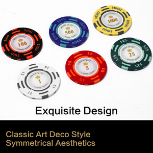 Juego de 500 Fichas de Póker de Arcilla FuPai Personalizadas en Varios Colores con Estuche de Aluminio - Product Image 3