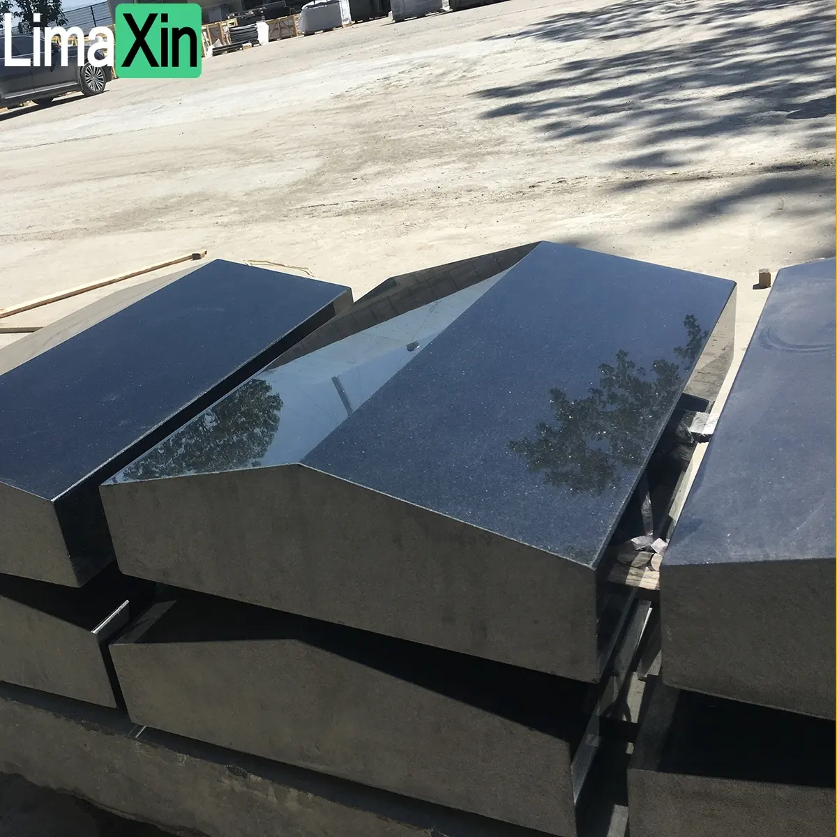 Granite pool high end villa decorative polished black granite 4" thick wall coping stone